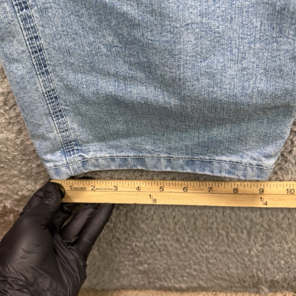 Vintage LEE Carpenter Jeans Mens 35x34 Blue Faded Y2K Baggy Straight Dungarees - Picture 12 of 13